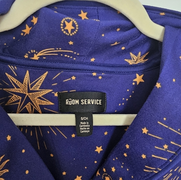 Room Service Pajama Shirt with Notched Collar - Picture 3 of 4